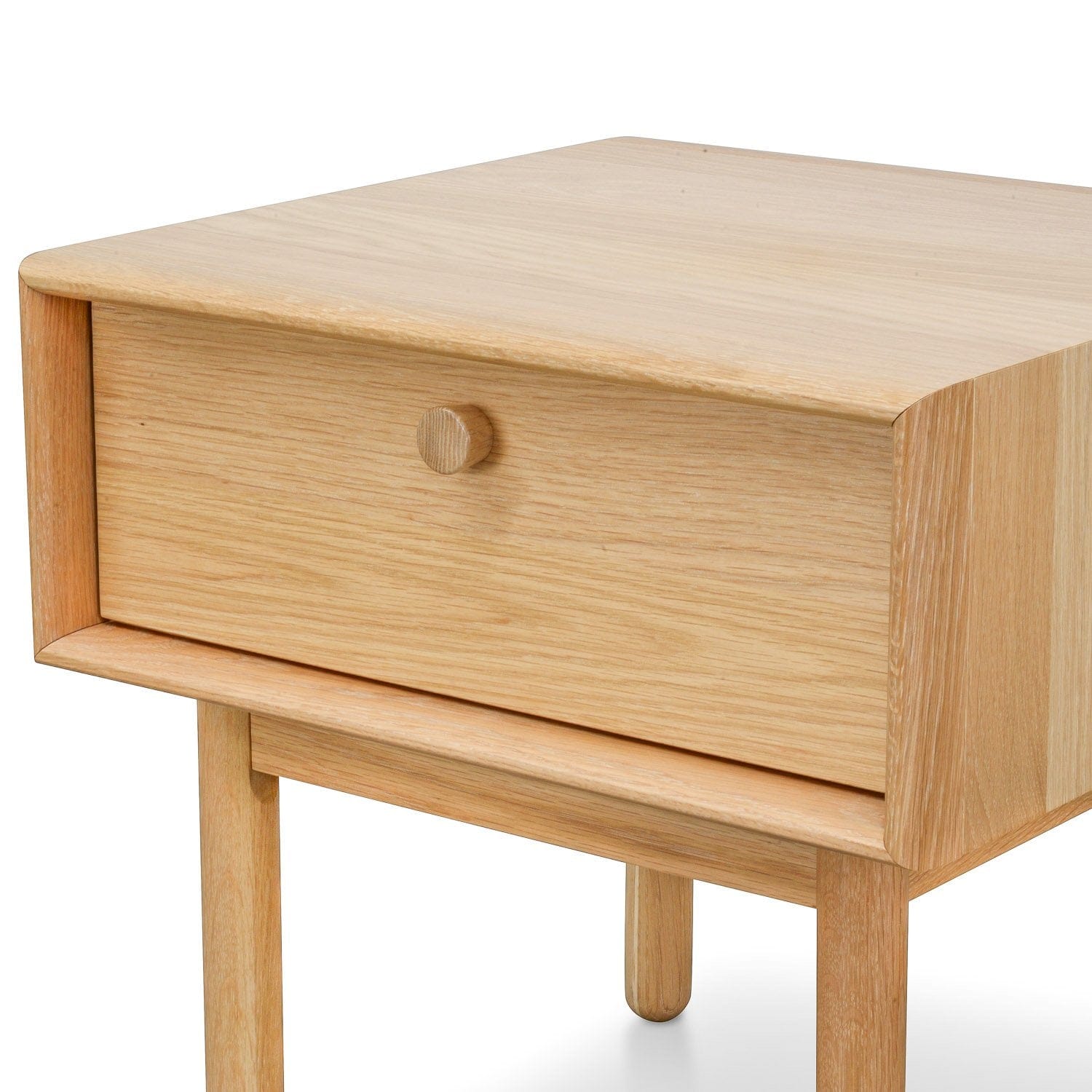 Calibre Furniture Bedside Table Lamp Side Table with Drawer - Natural