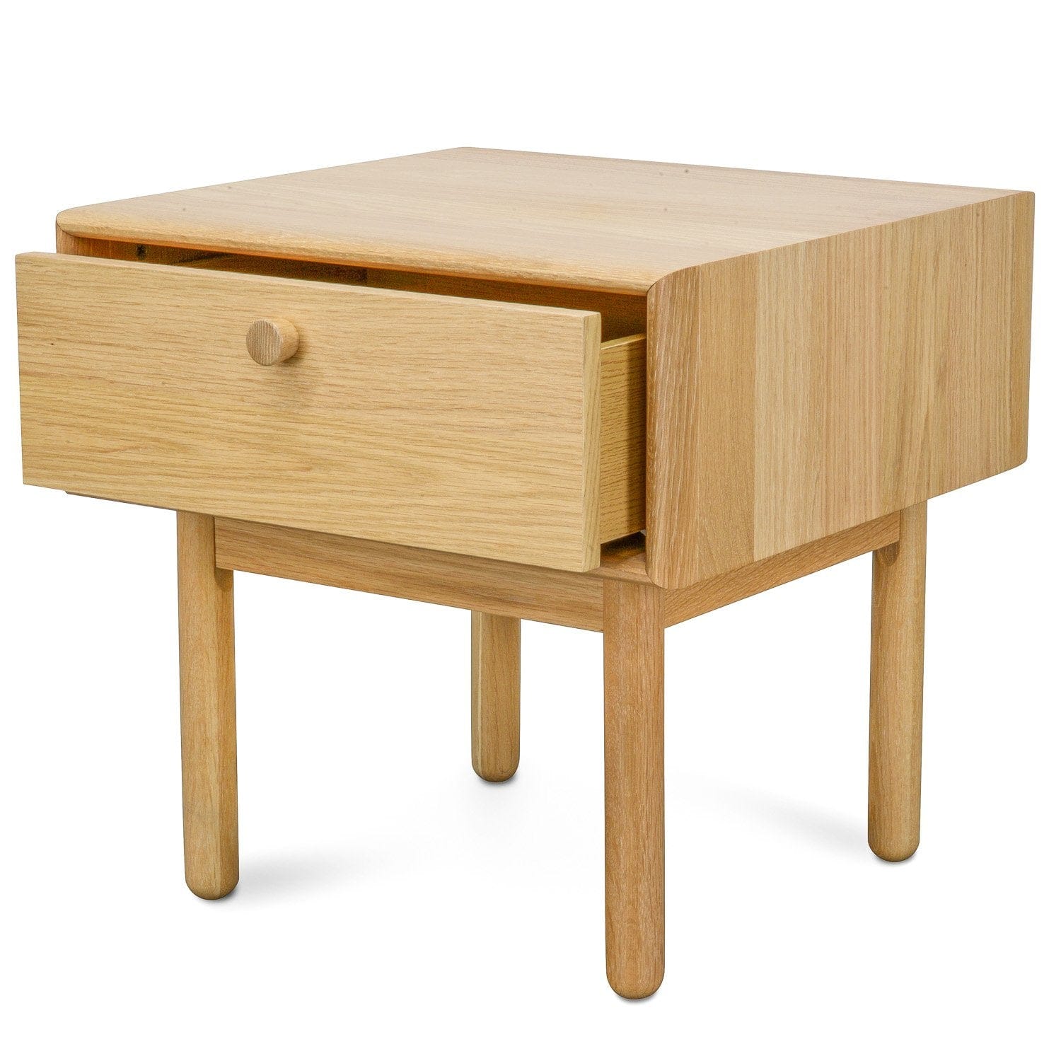 Calibre Furniture Bedside Table Lamp Side Table with Drawer - Natural