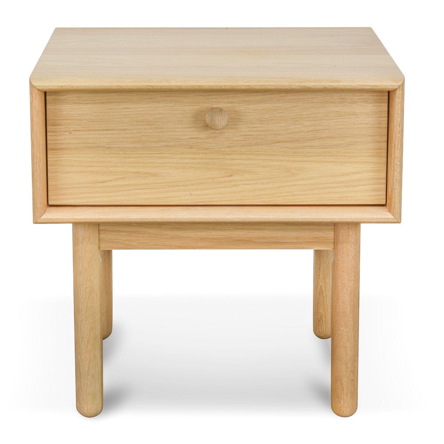Calibre Furniture Bedside Table Lamp Side Table with Drawer - Natural
