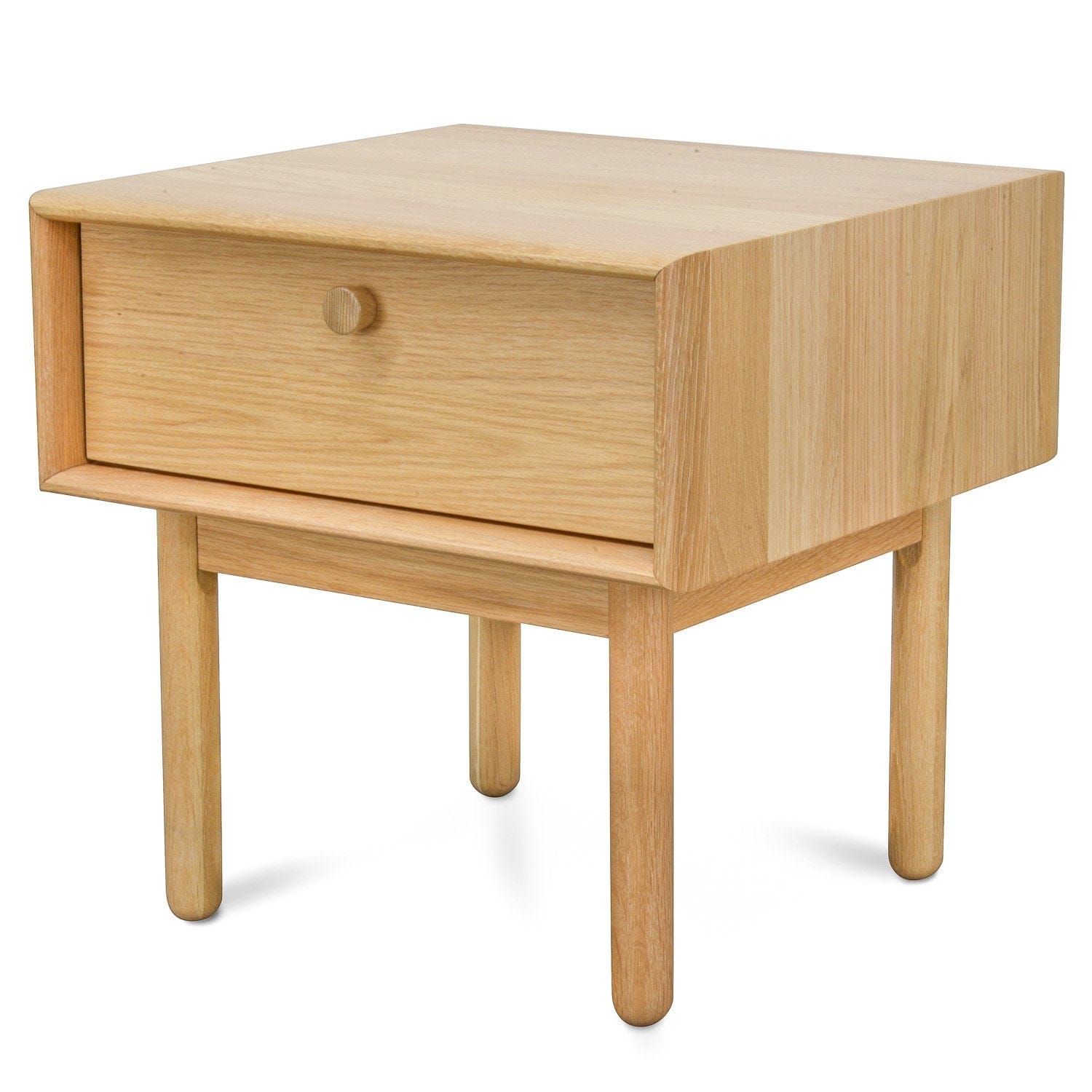 Calibre Furniture Bedside Table Lamp Side Table with Drawer - Natural