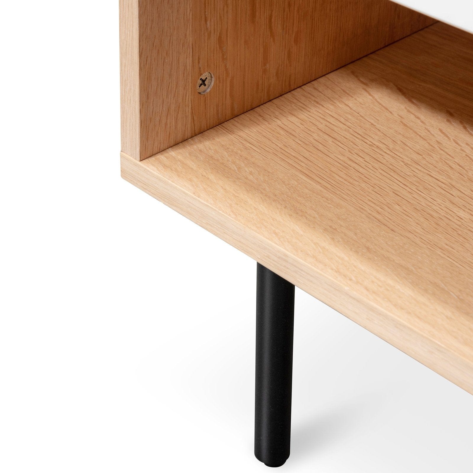 Calibre Furniture Bedside Table Natural Bedside Table - White