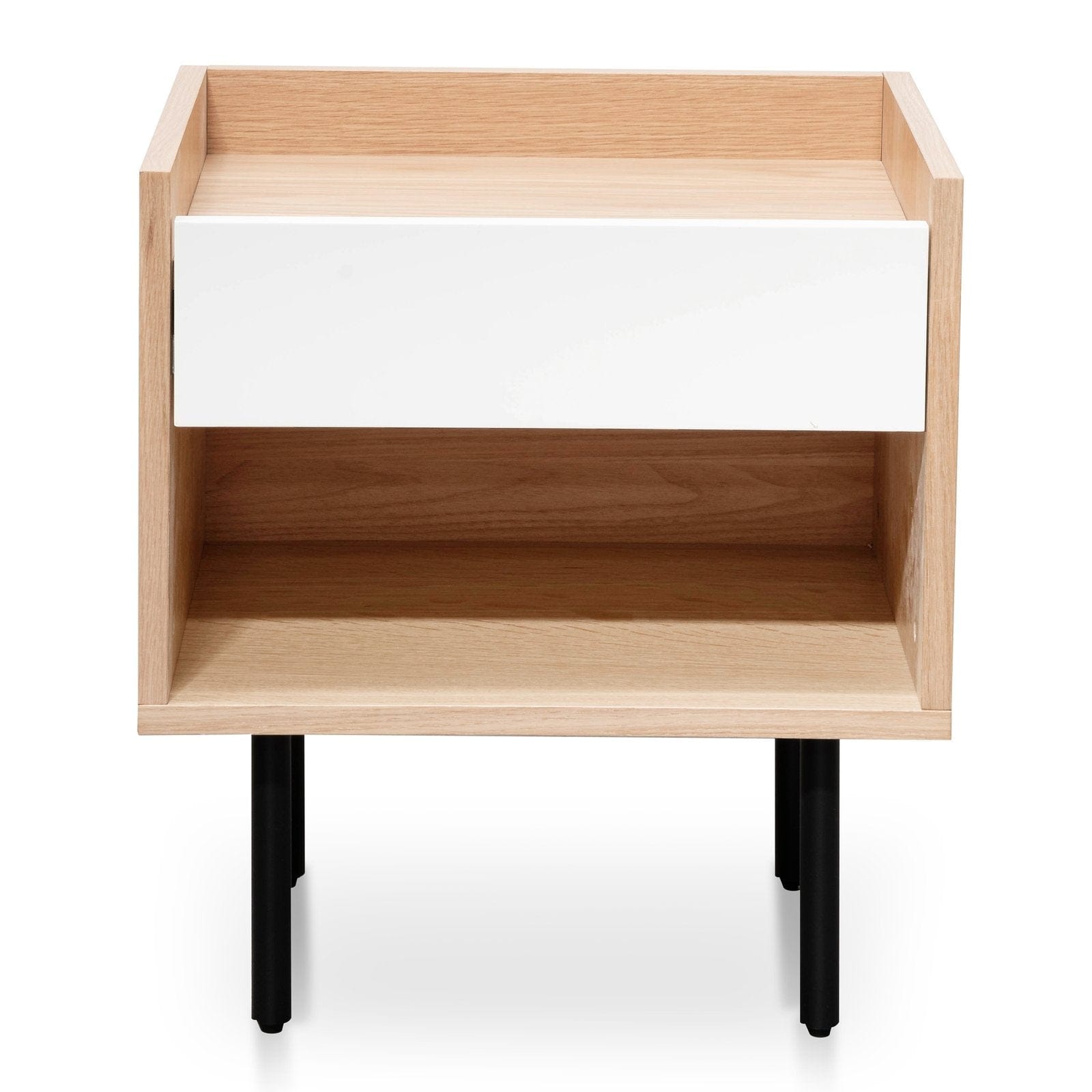 Calibre Furniture Bedside Table Natural Bedside Table - White