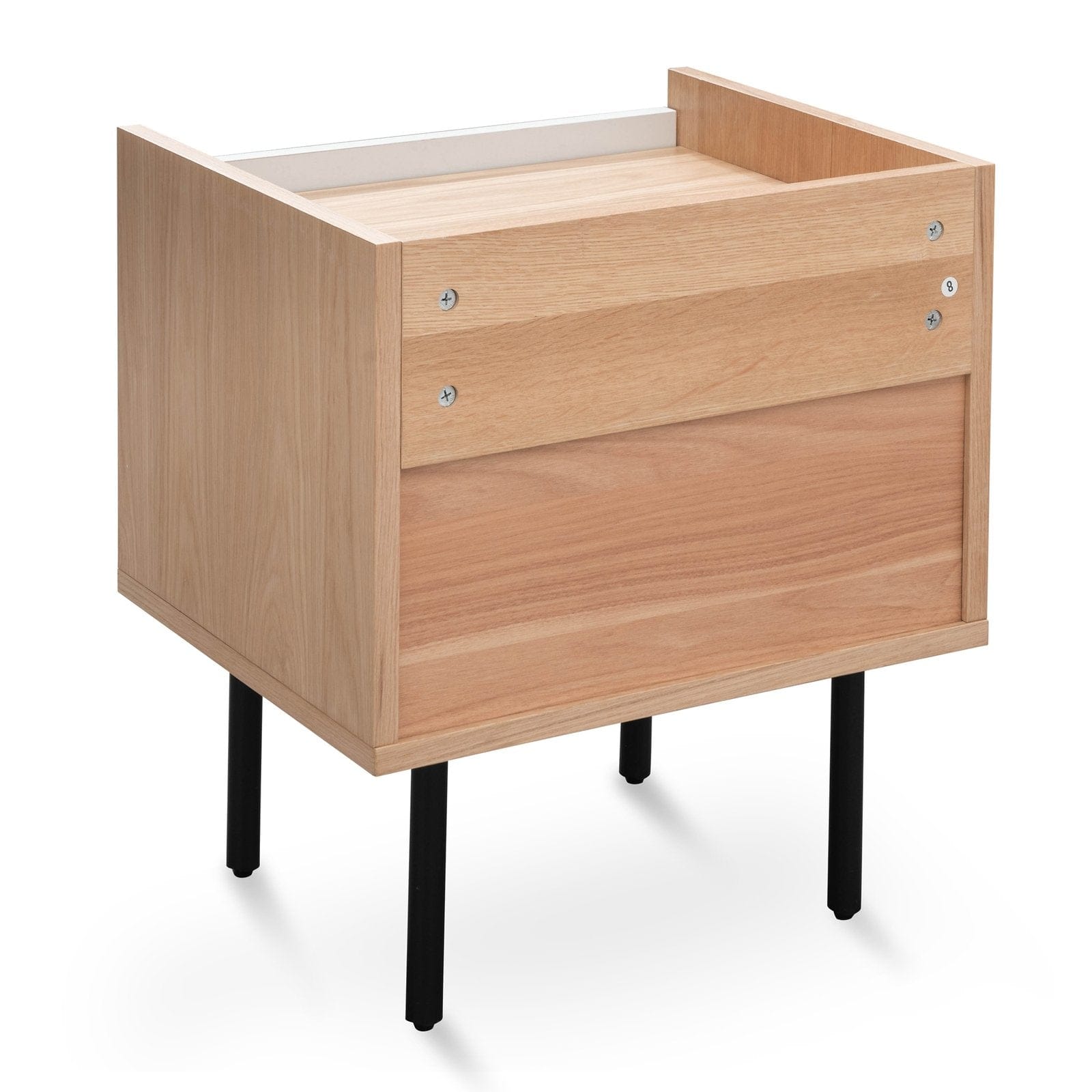 Calibre Furniture Bedside Table Natural Bedside Table - White