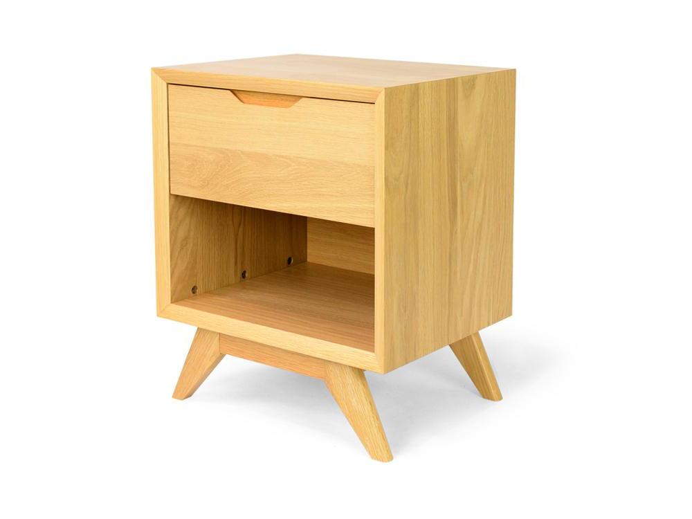 Calibre Furniture Bedside Table Scandinavian Lamp Side Table - Natural