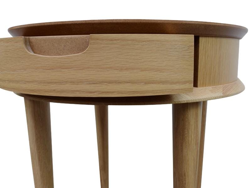 Calibre Furniture Bedside Table Scandinavian Lamp Side Table with Drawers - Natural
