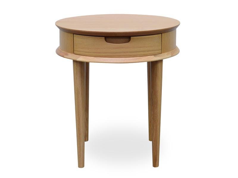 Calibre Furniture Bedside Table Scandinavian Lamp Side Table with Drawers - Natural