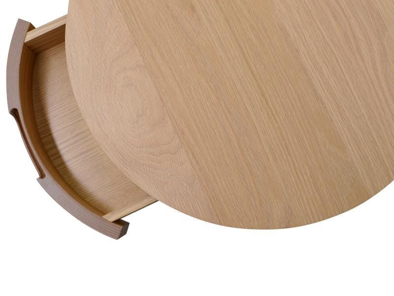 Calibre Furniture Bedside Table Scandinavian Lamp Side Table with Drawers - Natural