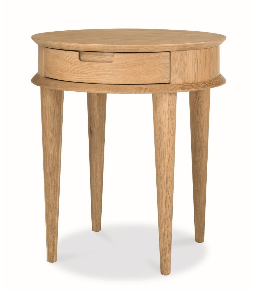 Calibre Furniture Bedside Table Scandinavian Lamp Side Table with Drawers - Natural