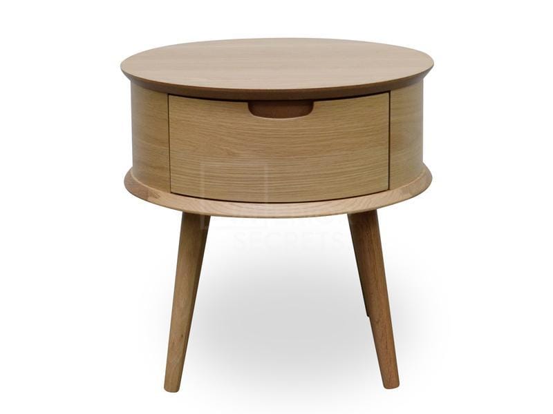 Calibre Furniture Bedside Table Scandinavian Side Table - Walnut