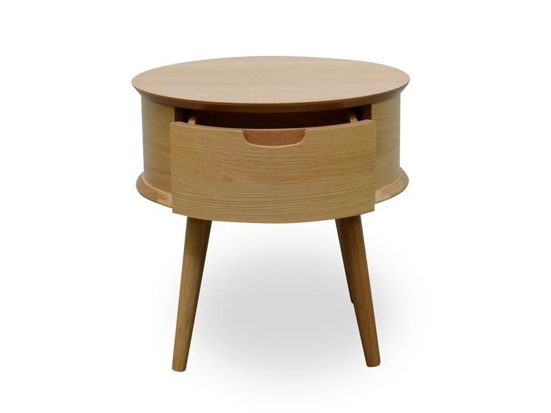 Calibre Furniture Bedside Table Scandinavian Side Table - Walnut