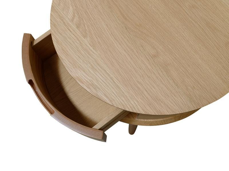 Calibre Furniture Bedside Table Scandinavian Side Table - Walnut