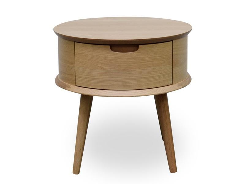 Calibre Furniture Bedside Table Scandinavian Side Table - Walnut