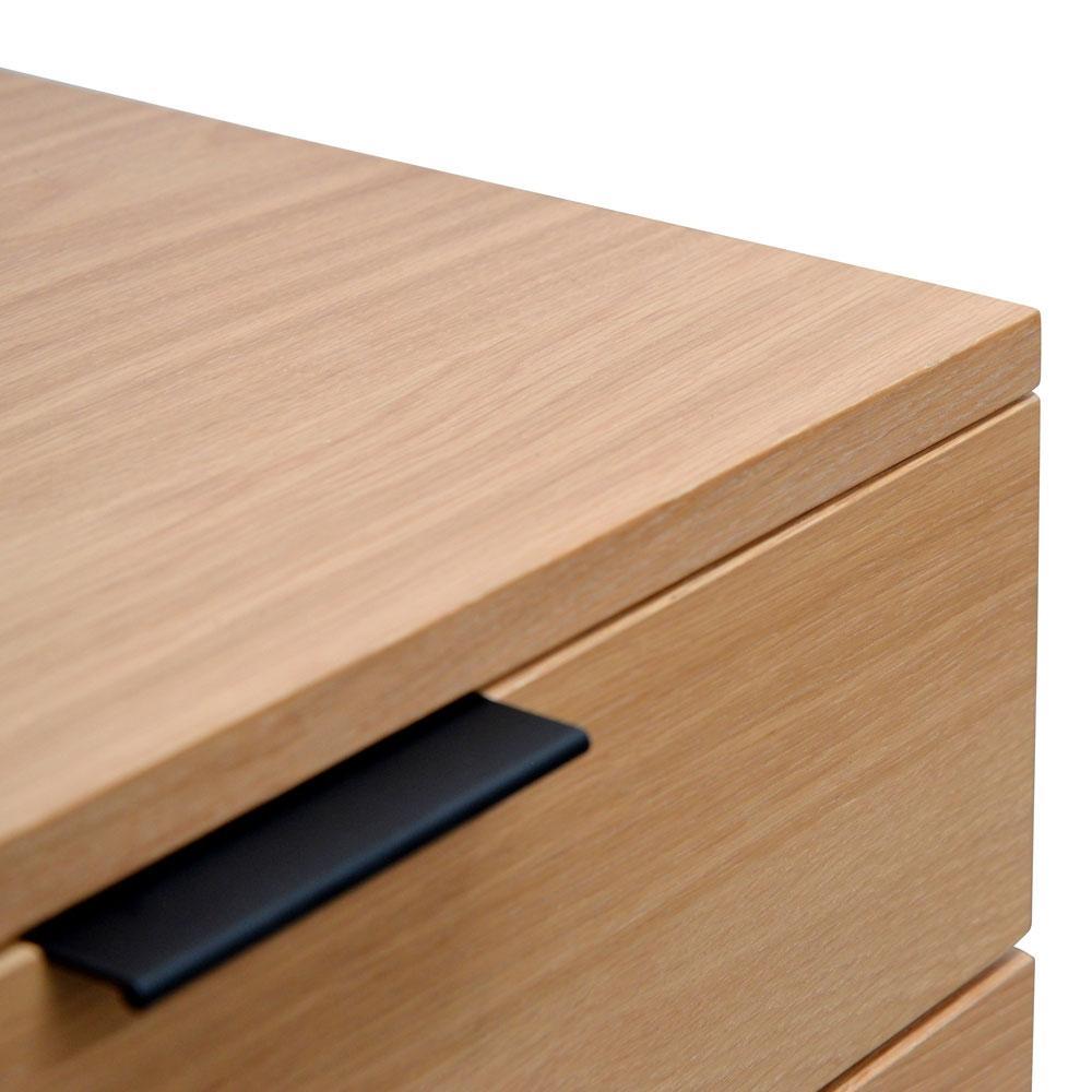 Calibre Furniture Bedside Table Side Table - Natural - Black