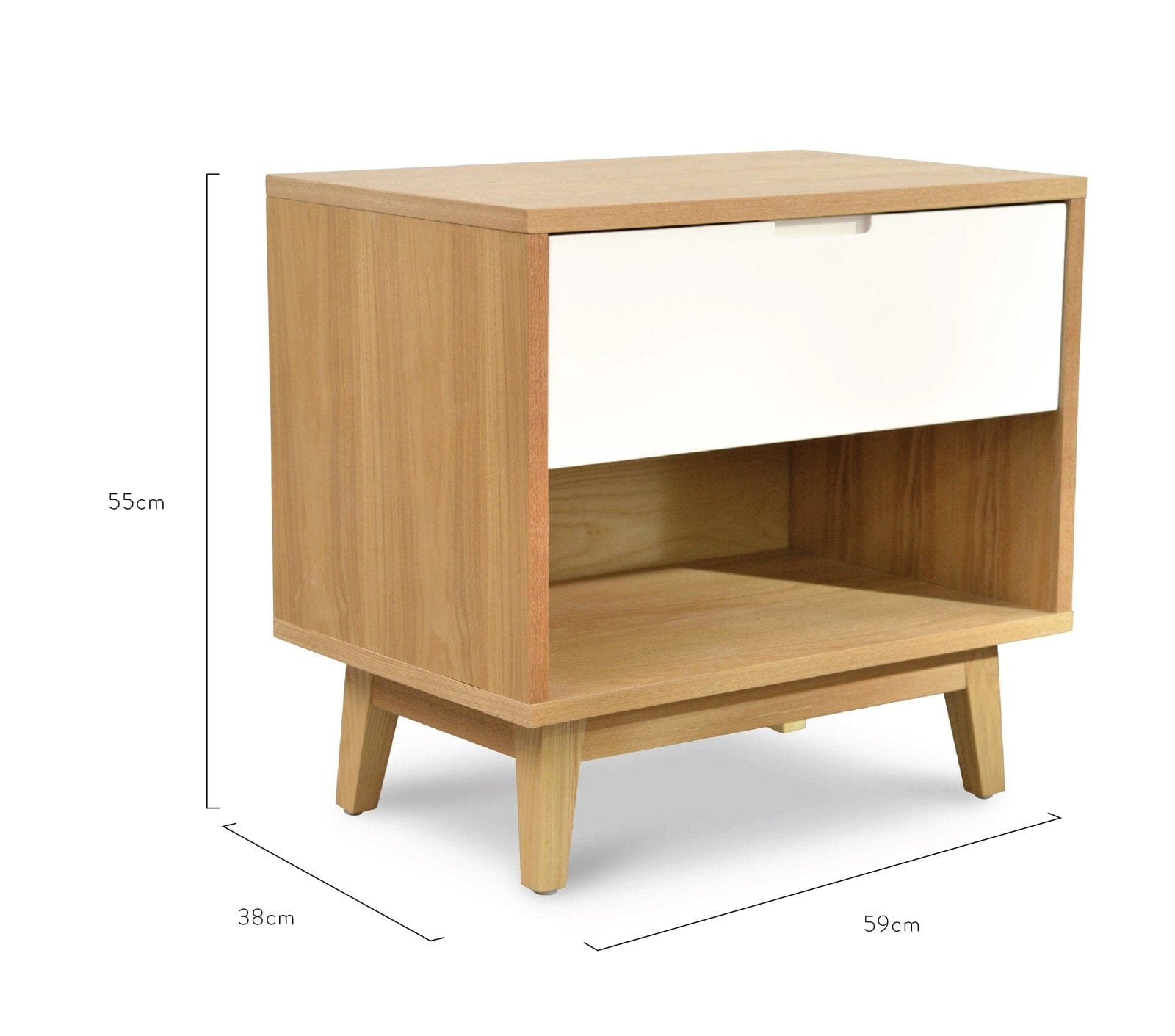 Calibre Furniture Bedside Table Wooden Bedside Table