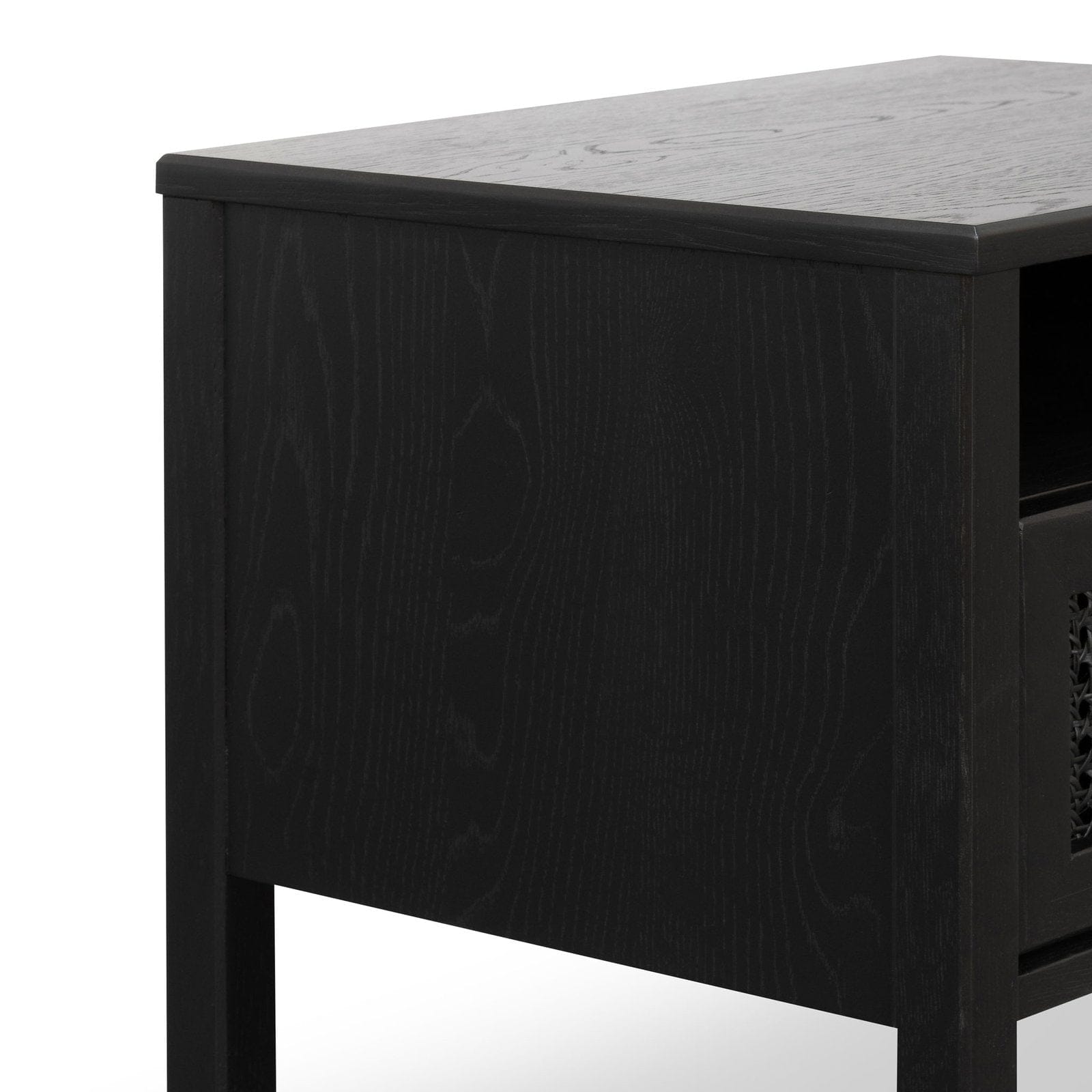 Calibre Furniture Bedside Table Wooden Bedside Table - Black