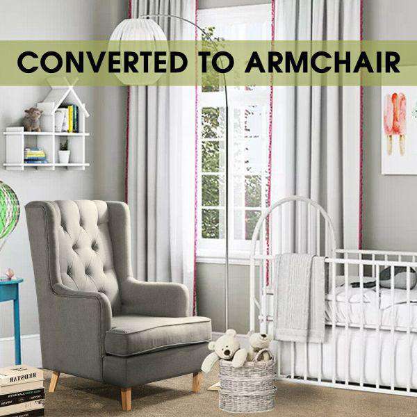 Rocking Fabric Armchair - Grey Levede