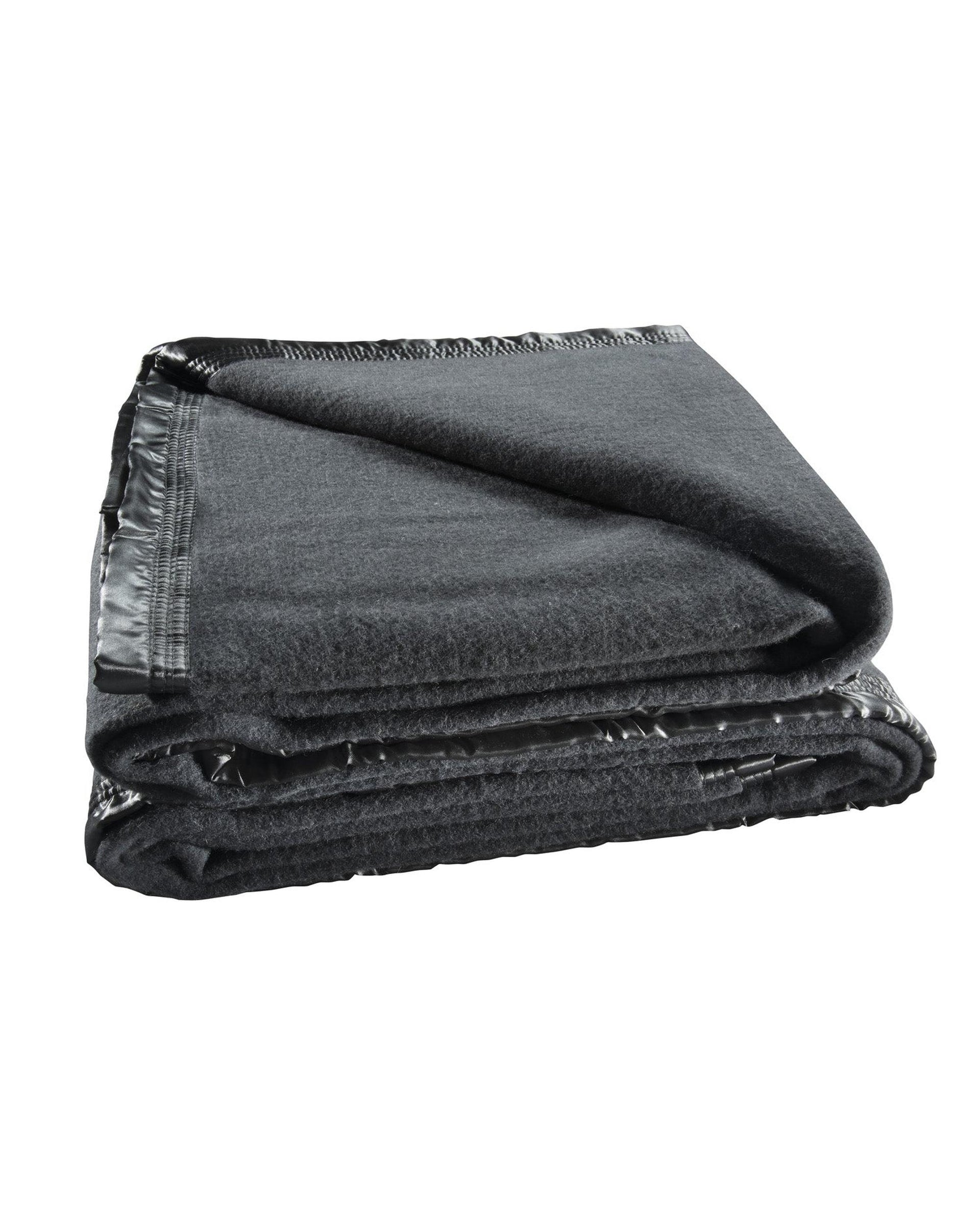 Bianca Australian Wool Blanket - Charcoal Bianca Bedding