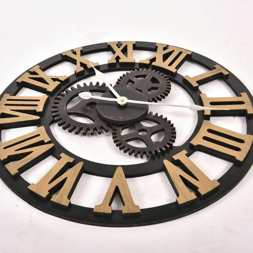 Chic Large Art Wall Clock Rustic Iron Metal Vintage Industrial luxury French Big Bedding Australia