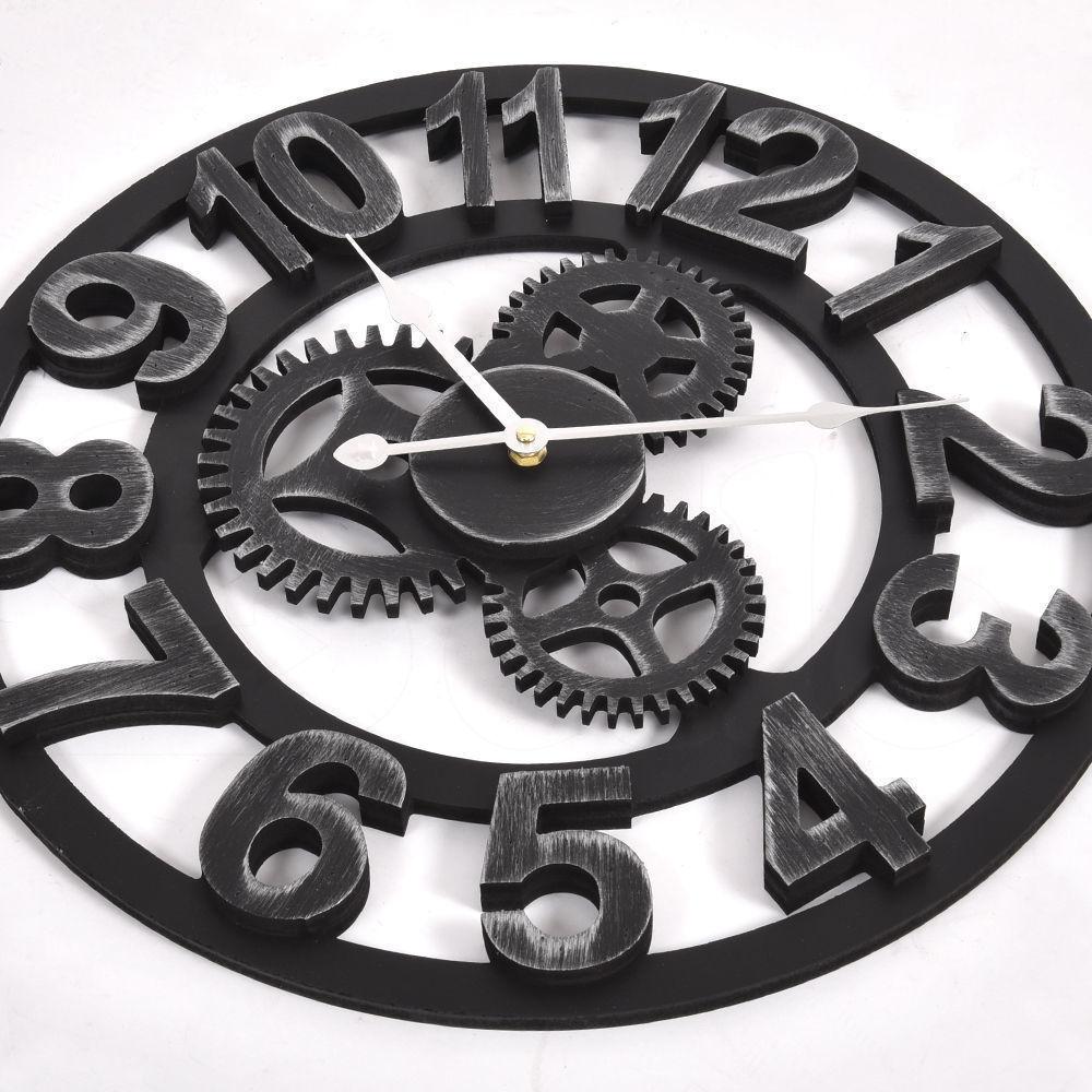 Chic Large Art Wall Clock Rustic Iron Metal Vintage Industrial luxury French Big Bedding Australia