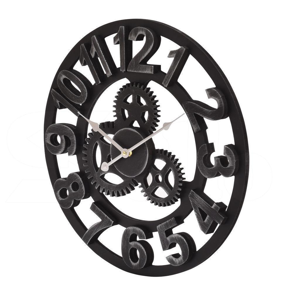 Chic Large Art Wall Clock Rustic Iron Metal Vintage Industrial luxury French Big Bedding Australia