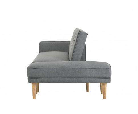 Fabric Sofa Bed with Ottoman - Light Grey Melbournians Furniture