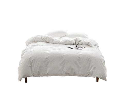 Cosy Club Quilt Cover Cosy Club Duvet Cover Quilt Set King Flat Cover Pillow Case Essential White