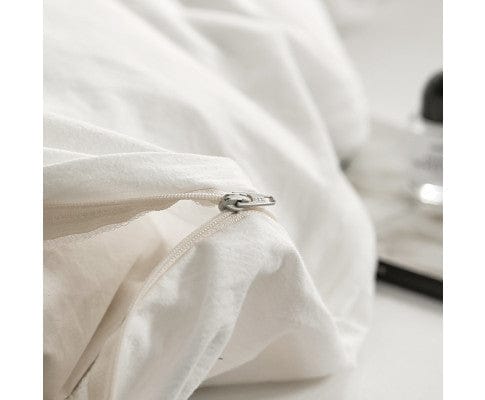 Cosy Club Quilt Cover Cosy Club Duvet Cover Quilt Set King Flat Cover Pillow Case Essential White
