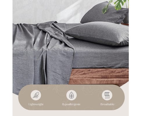 Cosy Club Bed Sheets Cosy Club Sheet Set Bed Sheets Set - Flat Cover Pillow Case Black Essential