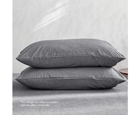 Cosy Club Bed Sheets Cosy Club Sheet Set Bed Sheets Set - Flat Cover Pillow Case Black Essential
