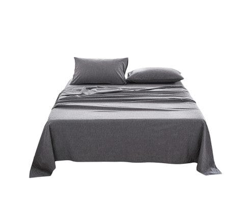 Cosy Club Bed Sheets Cosy Club Sheet Set Bed Sheets Set - Flat Cover Pillow Case Black Essential