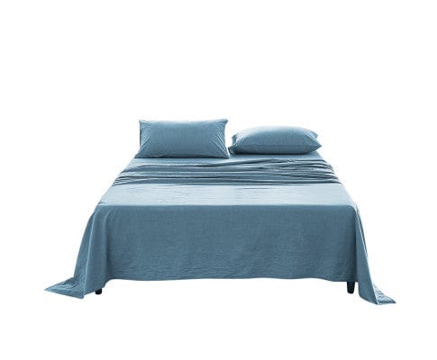 Cosy Club Bed Sheets Cosy Club Sheet Set Bed Sheets Set - Flat Cover Pillow Case Blue Essential