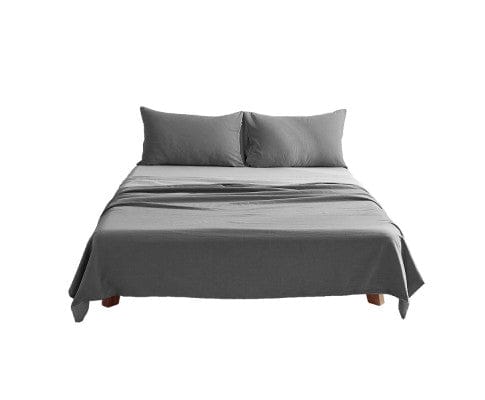 Cosy Club Bed Sheets Cosy Club Sheet Set Bed Sheets Set - Flat Cover Pillow Case Grey Inspired