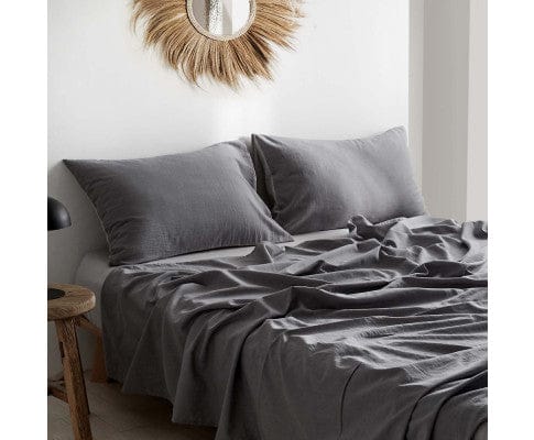Cosy Club Bed Sheets Cosy Club Sheet Set Bed Sheets Set - Flat Cover Pillow Case Grey Inspired