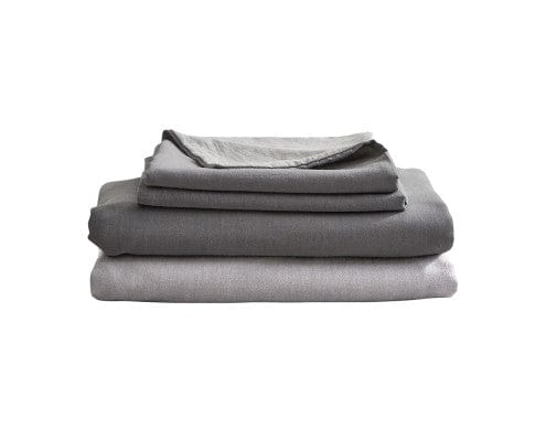 Cosy Club Bed Sheets Cosy Club Sheet Set Bed Sheets Set - Flat Cover Pillow Case Grey Inspired