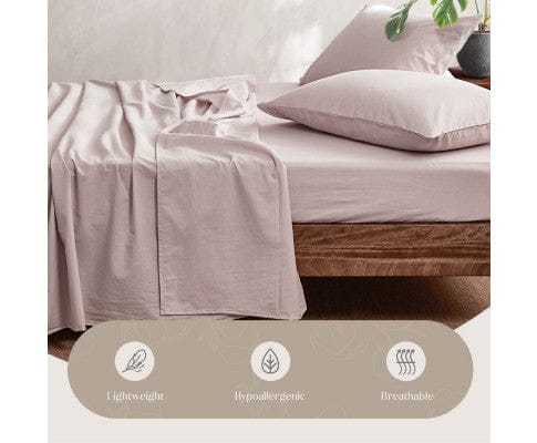 Cosy Club Bed Sheets Cosy Club Sheet Set Bed Sheets Set - Flat Cover Pillow Case Purple Essential
