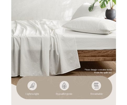 Cosy Club Bed Sheets Cosy Club Sheet Set Bed Sheets Set - Flat Cover Pillow Case White Essential