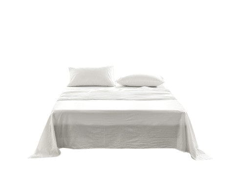 Cosy Club Bed Sheets Cosy Club Sheet Set Bed Sheets Set - Flat Cover Pillow Case White Essential