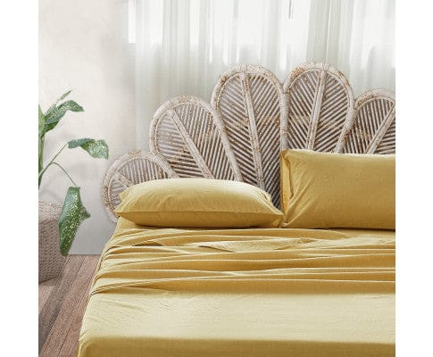 Cosy Club Bed Sheets Cosy Club Sheet Set Bed Sheets Set - Flat Cover Pillow Case Yellow Essential