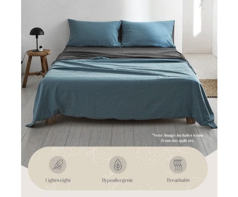 Cosy Club Bed Sheets Cosy Club Sheet Set Cotton Sheets - Blue Dark Blue