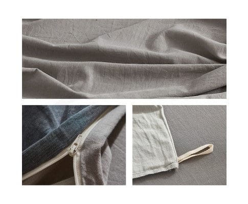 Cosy Club Bed Sheets Cosy Club Sheet Set Cotton Sheets - Blue Dark Grey