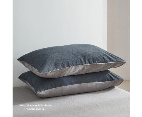 Cosy Club Bed Sheets Cosy Club Sheet Set Cotton Sheets - Blue Dark Grey