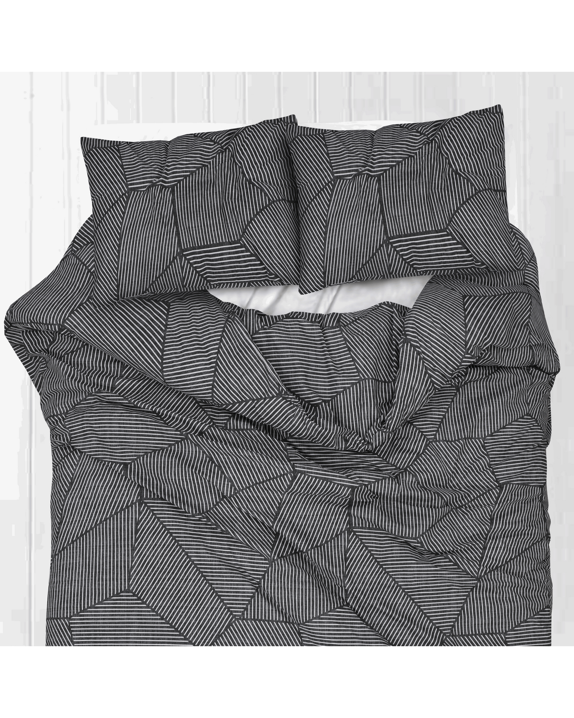 Amsons Pure Cotton Quilt Cover Set With Extra Standard Pillowcases - Ariana Carbon Amsons