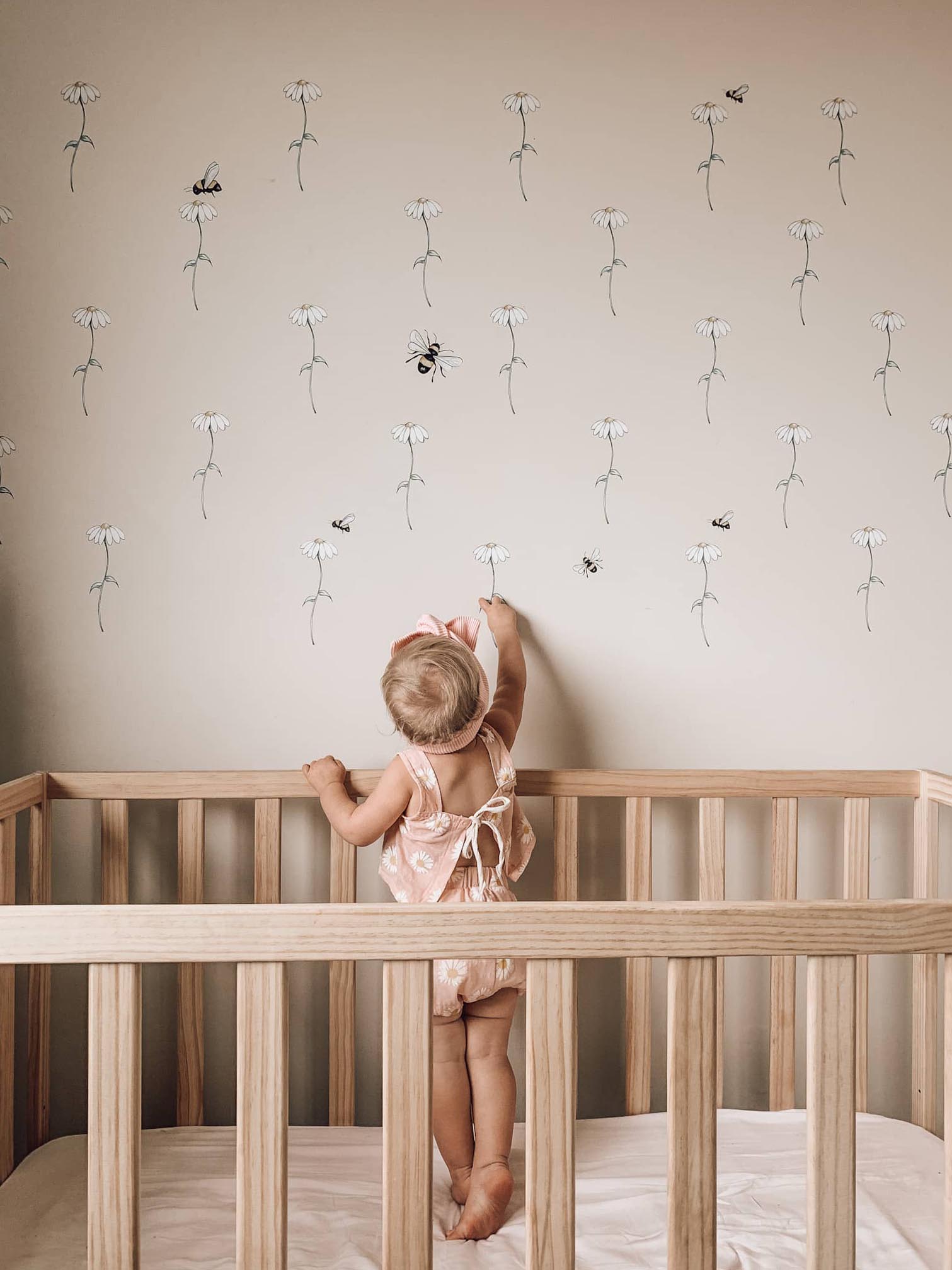 The Flowers & The Bees Polka Art Prints