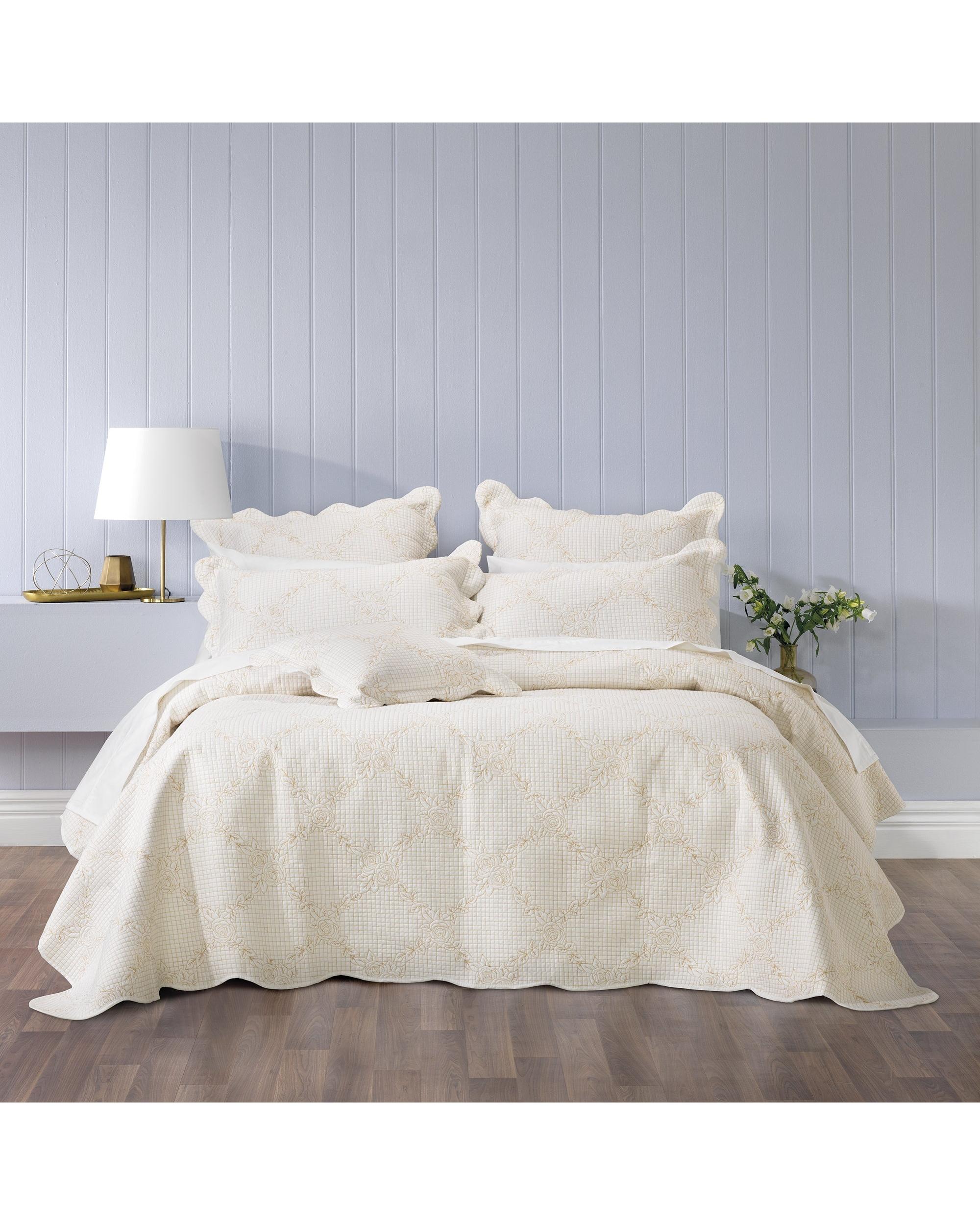 Bianca Bedding BELLE BEDSPREAD SET ECRU Bianca Bedding
