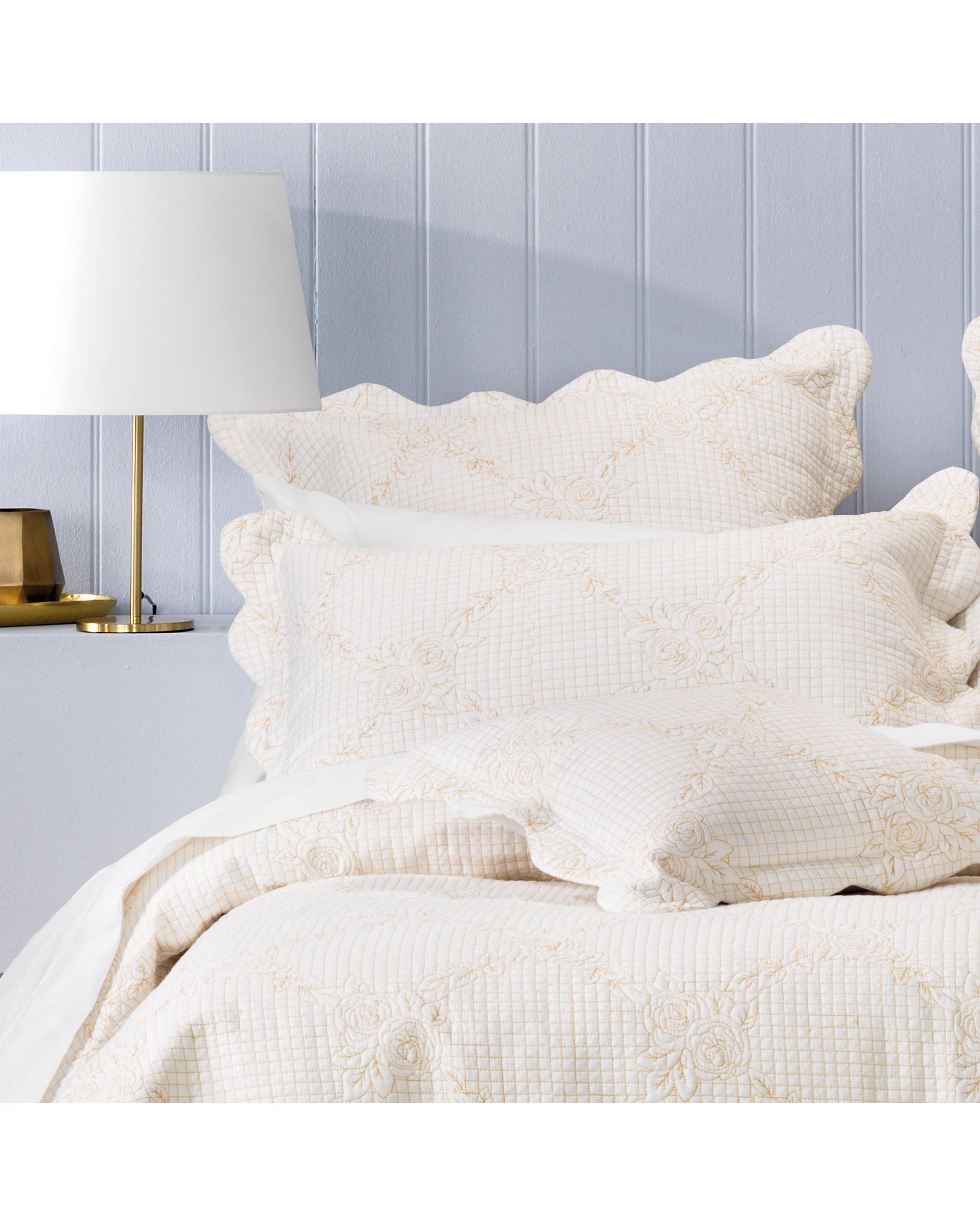 Bianca Bedding BELLE BEDSPREAD SET ECRU Bianca Bedding