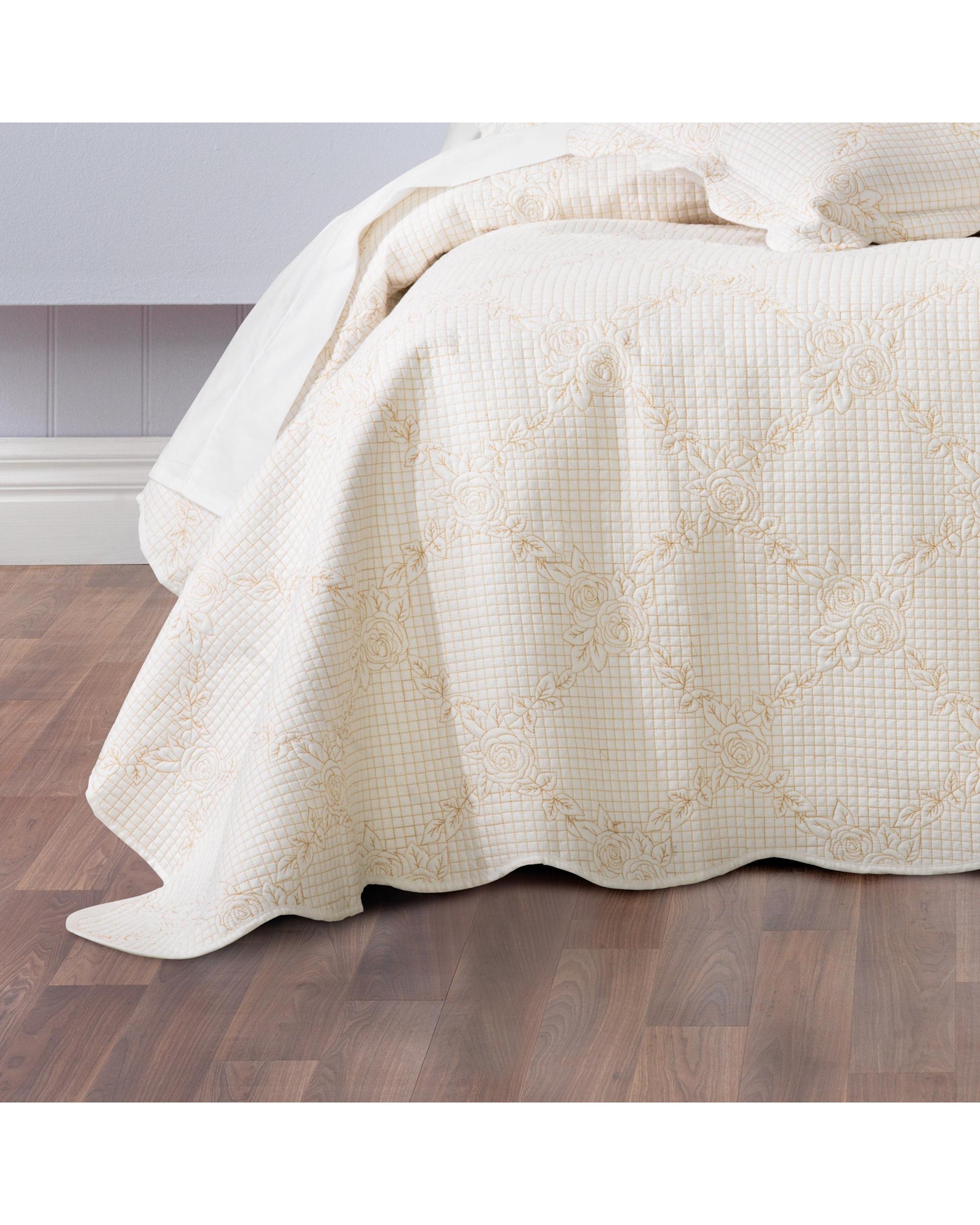 Bianca Bedding BELLE BEDSPREAD SET ECRU Bianca Bedding