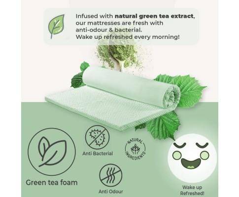 Deep Dream Mattresses Deep Dream Green Tea Cool Gel Memory Foam Mattress 36cm 5 Zone