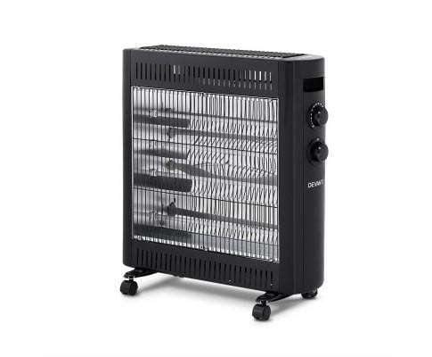 Devanti Heater 2200W Infrared Radiant Portable Electric Heatrt - Black