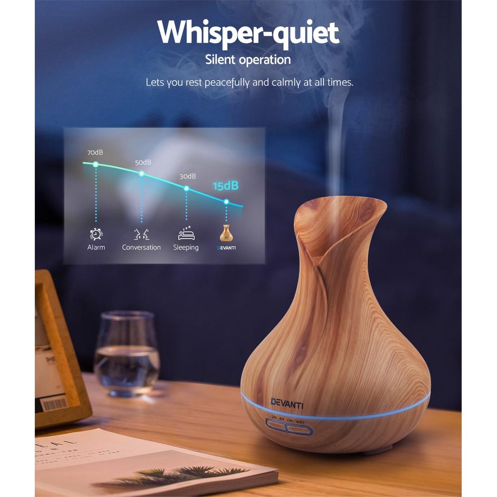Devanti Diffuser Aroma Diffuser Aromatherapy Humidifier Essential Oil Wi-Fi