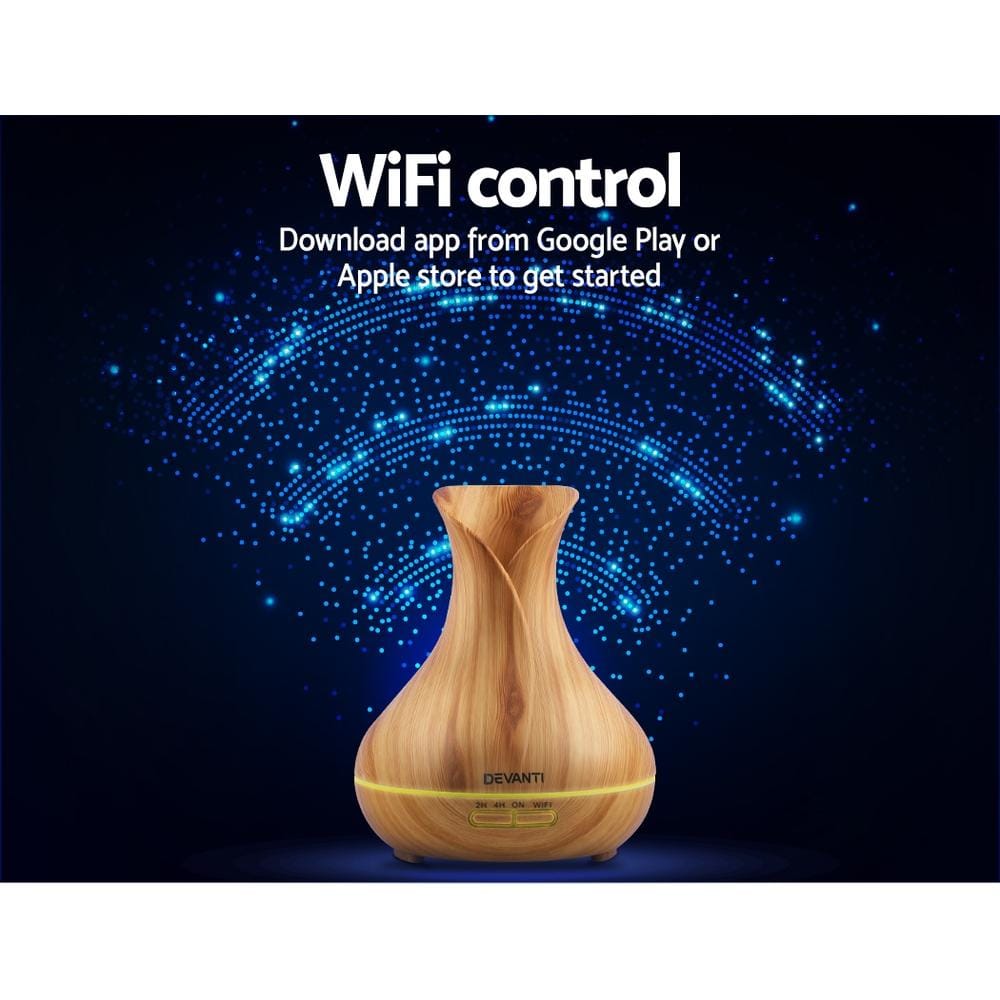 Devanti Diffuser Aroma Diffuser Aromatherapy Humidifier Essential Oil Wi-Fi